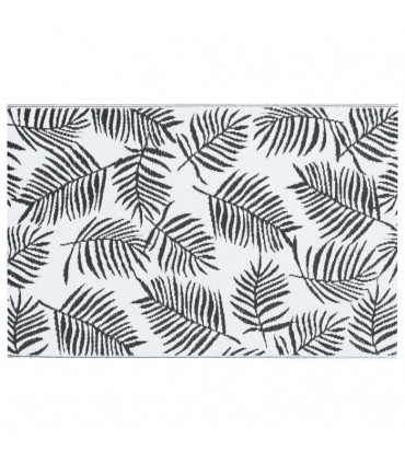 Outdoor Carpet White and Black 120x180 cm PP