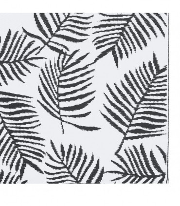 Outdoor Carpet White and Black 120x180 cm PP