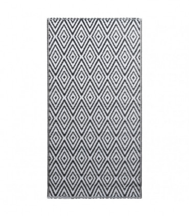 Outdoor Carpet White and Black 120x180 cm PP