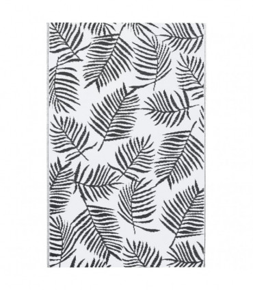 Outdoor Carpet White and Black 160x230 cm PP