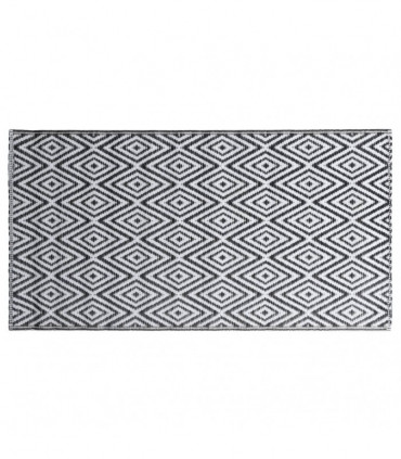 Outdoor Carpet White and Black 160x230 cm PP