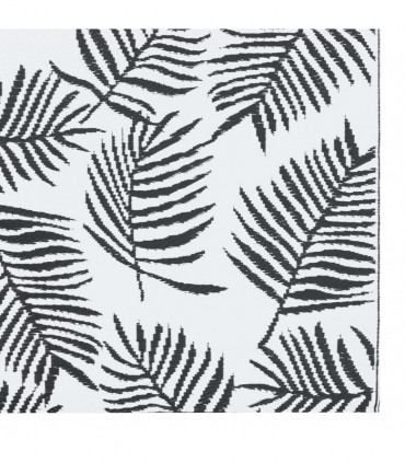 Outdoor Carpet White and Black 190x290 cm PP