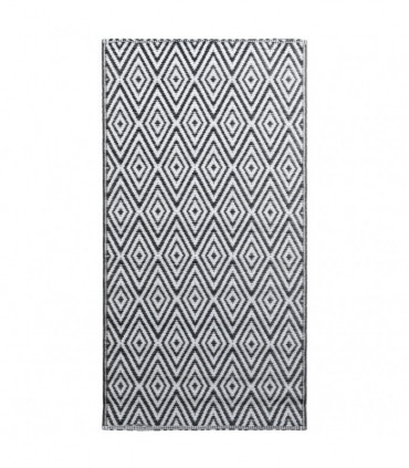 Outdoor Carpet White and Black 190x290 cm PP