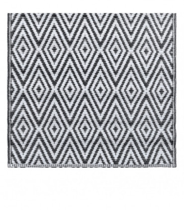 Outdoor Carpet White and Black 190x290 cm PP