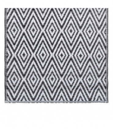 Outdoor Carpet White and Black 80x150 cm PP
