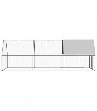 Outdoor Chicken Cage 2x6x2 m Galvanised Steel