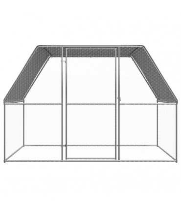 Outdoor Chicken Cage 3x2x2 m Galvanised Steel