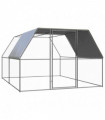 Outdoor Chicken Cage 3x4x2 m Galvanised Steel