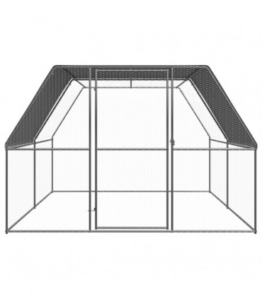 Outdoor Chicken Cage 3x4x2 m Galvanised Steel