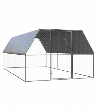 Outdoor Chicken Cage 3x6x2 m Galvanised Steel