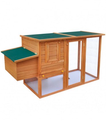 Outdoor Chicken Cage Hen House with 1 Egg Cage Wood