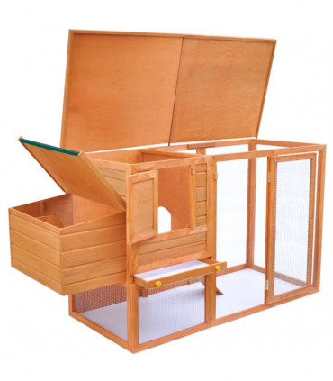 Outdoor Chicken Cage Hen House with 1 Egg Cage Wood