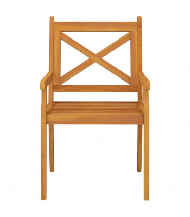 Outdoor Dining Chairs 3 pcs Solid Wood Acacia