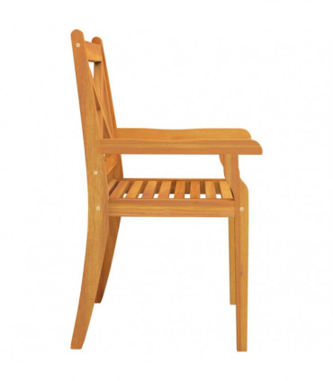 Outdoor Dining Chairs 3 pcs Solid Wood Acacia
