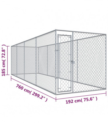 Outdoor Dog Kennel 760x192x185 cm