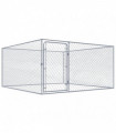 Outdoor Dog Kennel Galvanised Steel 2x2x1 m
