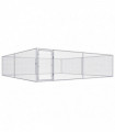 Outdoor Dog Kennel Galvanised Steel 4x4x1 m