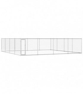 Outdoor Dog Kennel Galvanised Steel 760x760x195 cm
