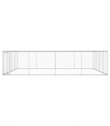 Outdoor Dog Kennel Galvanised Steel 760x760x195 cm
