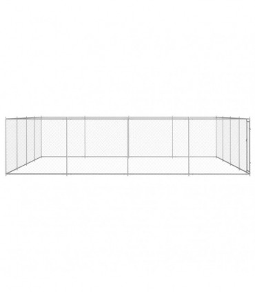 Outdoor Dog Kennel Galvanised Steel 760x760x195 cm