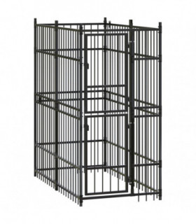 Outdoor Dog Kennel Steel 1.84 m²