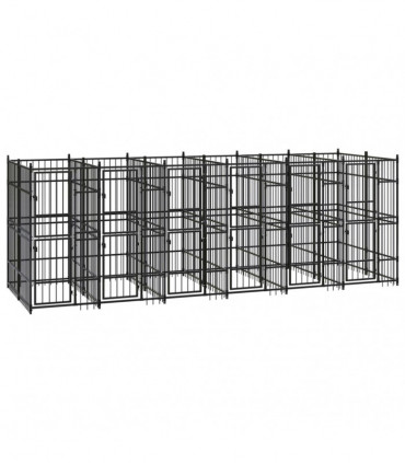 Outdoor Dog Kennel Steel 11.06 m�