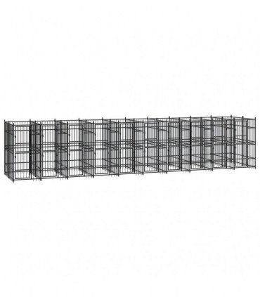 Outdoor Dog Kennel Steel 18.43 m�