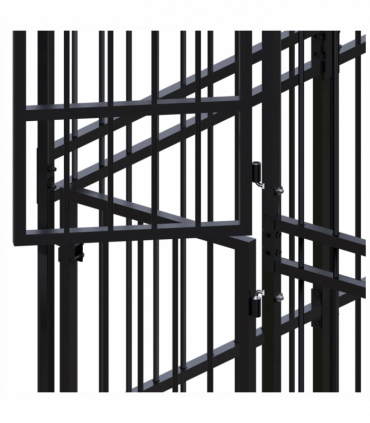 Outdoor Dog Kennel Steel 18.43 m�