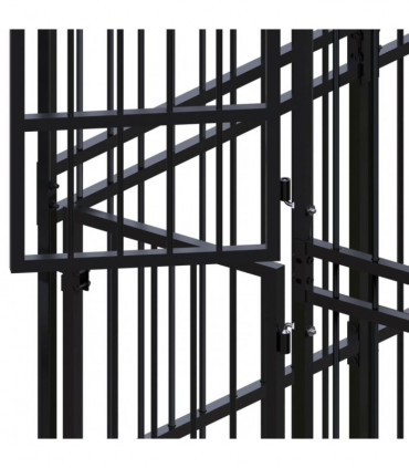 Outdoor Dog Kennel Steel 7.37 m�