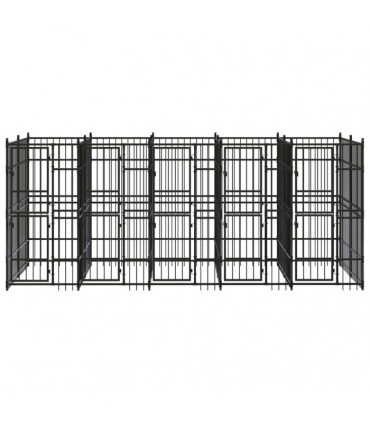 Outdoor Dog Kennel Steel 9.22 m�