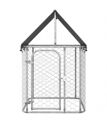 Outdoor Dog Kennel with Roof 100x100x150 cm