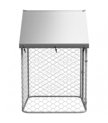 Outdoor Dog Kennel with Roof 100x100x150 cm