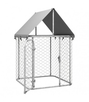 Outdoor Dog Kennel with Roof 100x100x150 cm