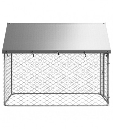 Outdoor Dog Kennel with Roof 200x100x150 cm