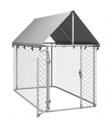 Outdoor Dog Kennel with Roof 200x100x150 cm