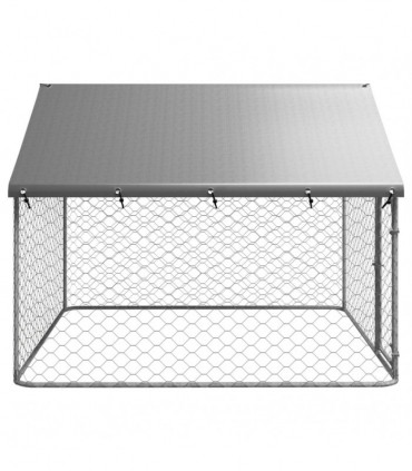 Outdoor Dog Kennel with Roof 200x200x150 cm