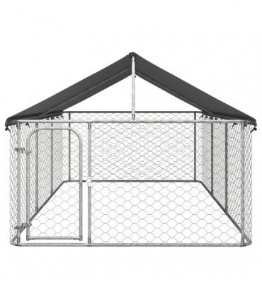 Outdoor Dog Kennel with Roof 400x200x150 cm