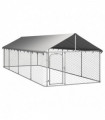 Outdoor Dog Kennel with Roof 600x200x150 cm