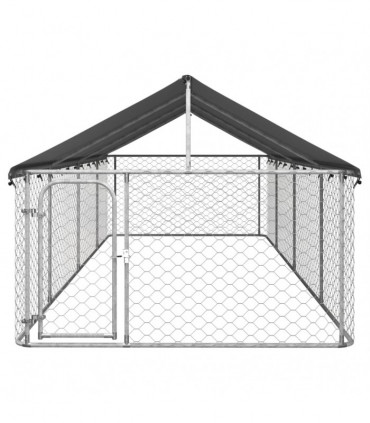 Outdoor Dog Kennel with Roof 600x200x150 cm