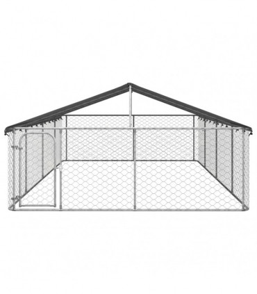 Outdoor Dog Kennel with Roof 600x300x150 cm