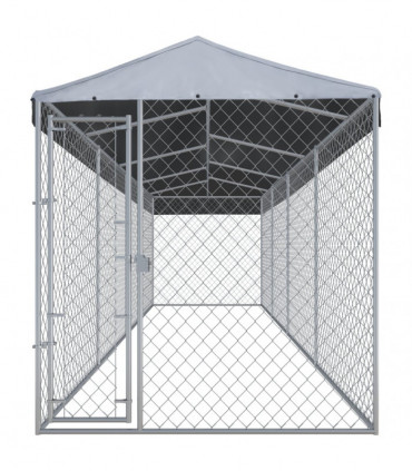 Outdoor Dog Kennel with Roof 760x190x225 cm