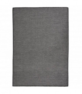 Outdoor Flatweave Rug 140x200 cm Grey