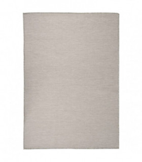 Outdoor Flatweave Rug 140x200 cm Taupe