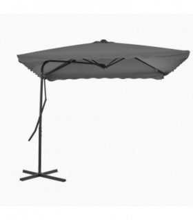 Outdoor Parasol with Steel Pole 250x250 cm Anthracite