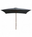 Outdoor Parasol with Wooden Pole 200x300 cm Anthracite