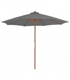 Outdoor Parasol with Wooden Pole 300 cm Anthracite