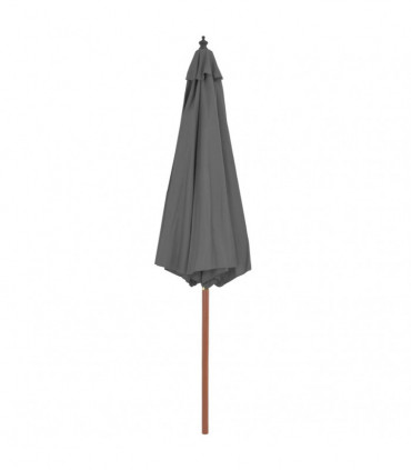 Outdoor Parasol with Wooden Pole 300 cm Anthracite