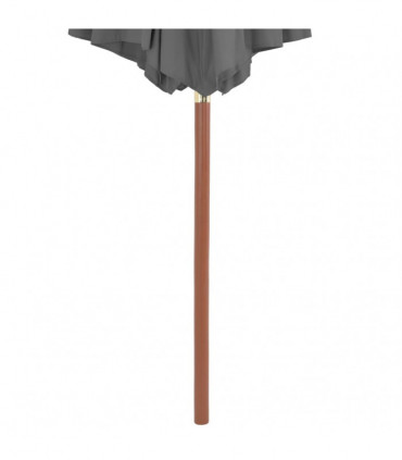 Outdoor Parasol with Wooden Pole 300 cm Anthracite