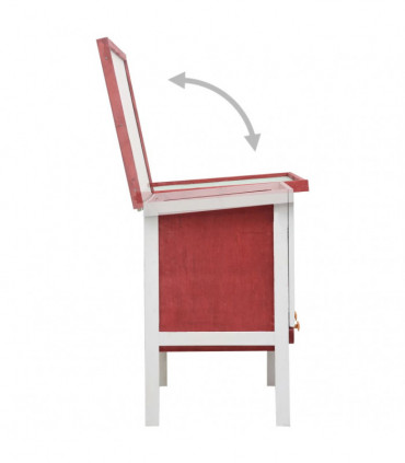 Outdoor Rabbit Hutch 1 Layer Red Wood