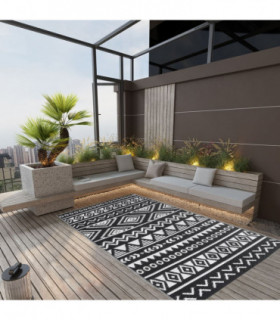 Outdoor Rug Black 120x180 cm PP